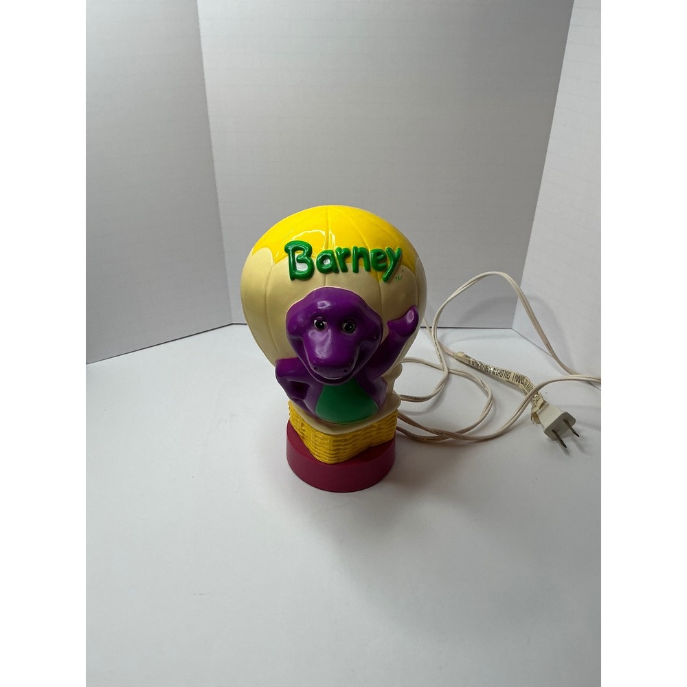 Vintage Barney the Dinosaur Hot Air Balloon Kids Room‎ Night Light Lamp